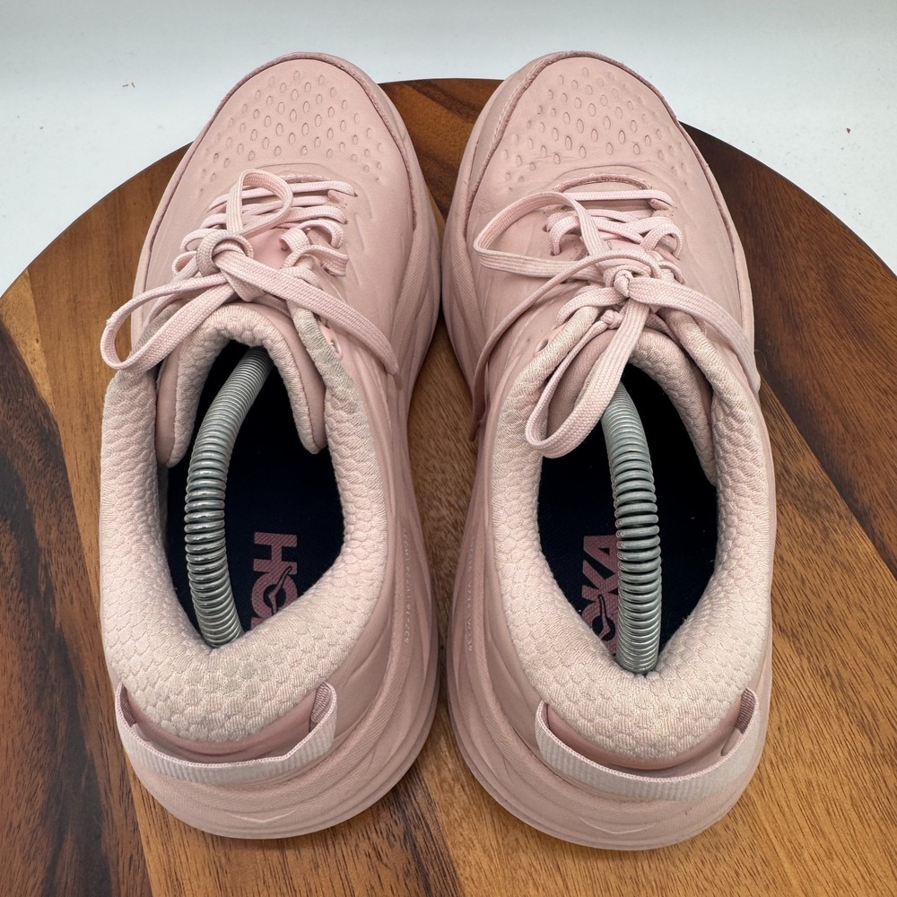 Hoka One One Bondi SR Wide Women's Size 11 D Pink Slip Resistant Work Shoes - Picture 6 of 9